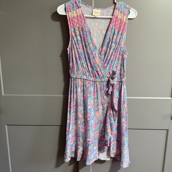 Plenty By Tracy Reese V-Neck Floral Sleeveless Elastic Waist Botanical Dress XSP - Picture 1 of 8